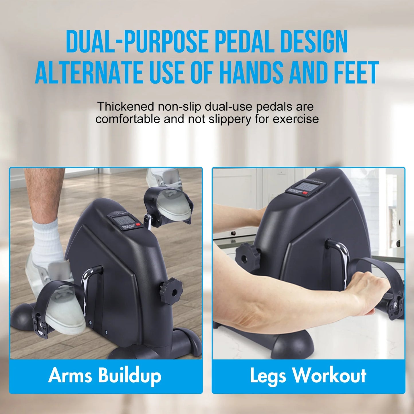 Stepper Exercise Bike LCD Screen Pedal Exerciser For Home Office
