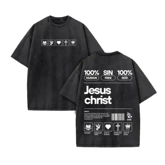 Christian Jesus Print Summer Top T Shirt Unisex Style