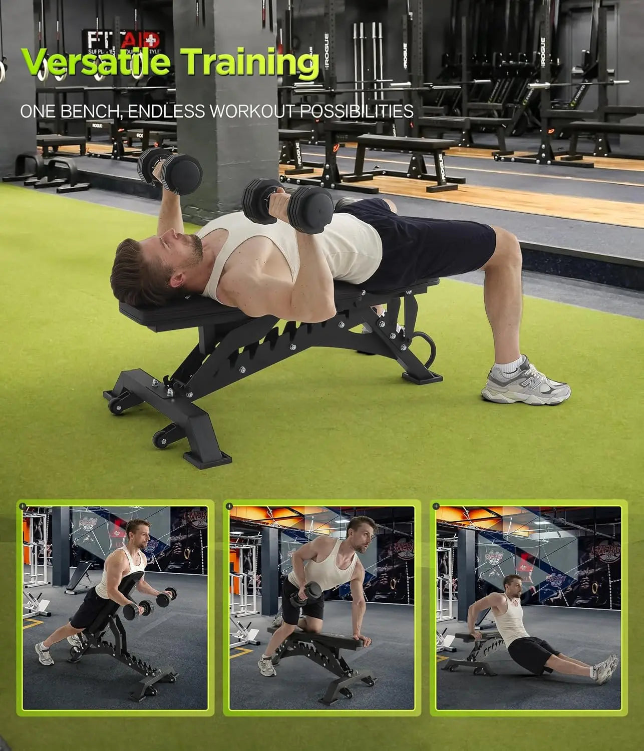 Heavy Duty Weight Bench 1000lb Capacity For Home Gym Exercises