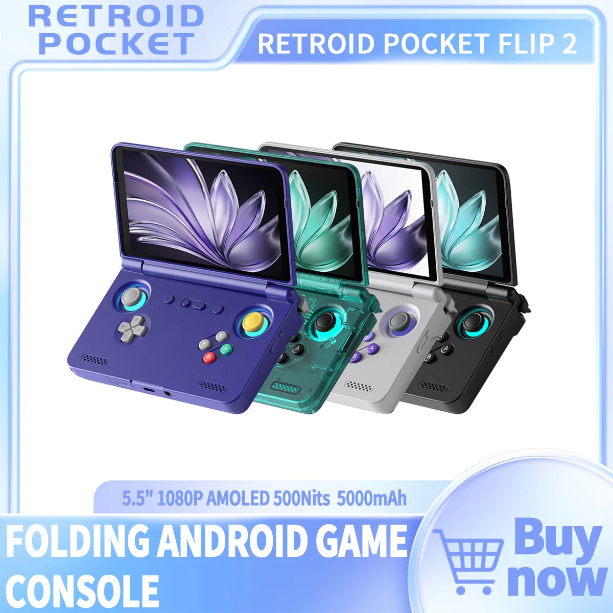 Retroid Pocket Flip2 Handheld Game Console Android 13