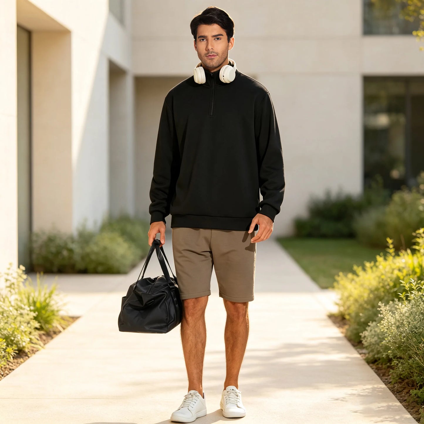 The Gym People Men's Half Zip Fleece Pullover