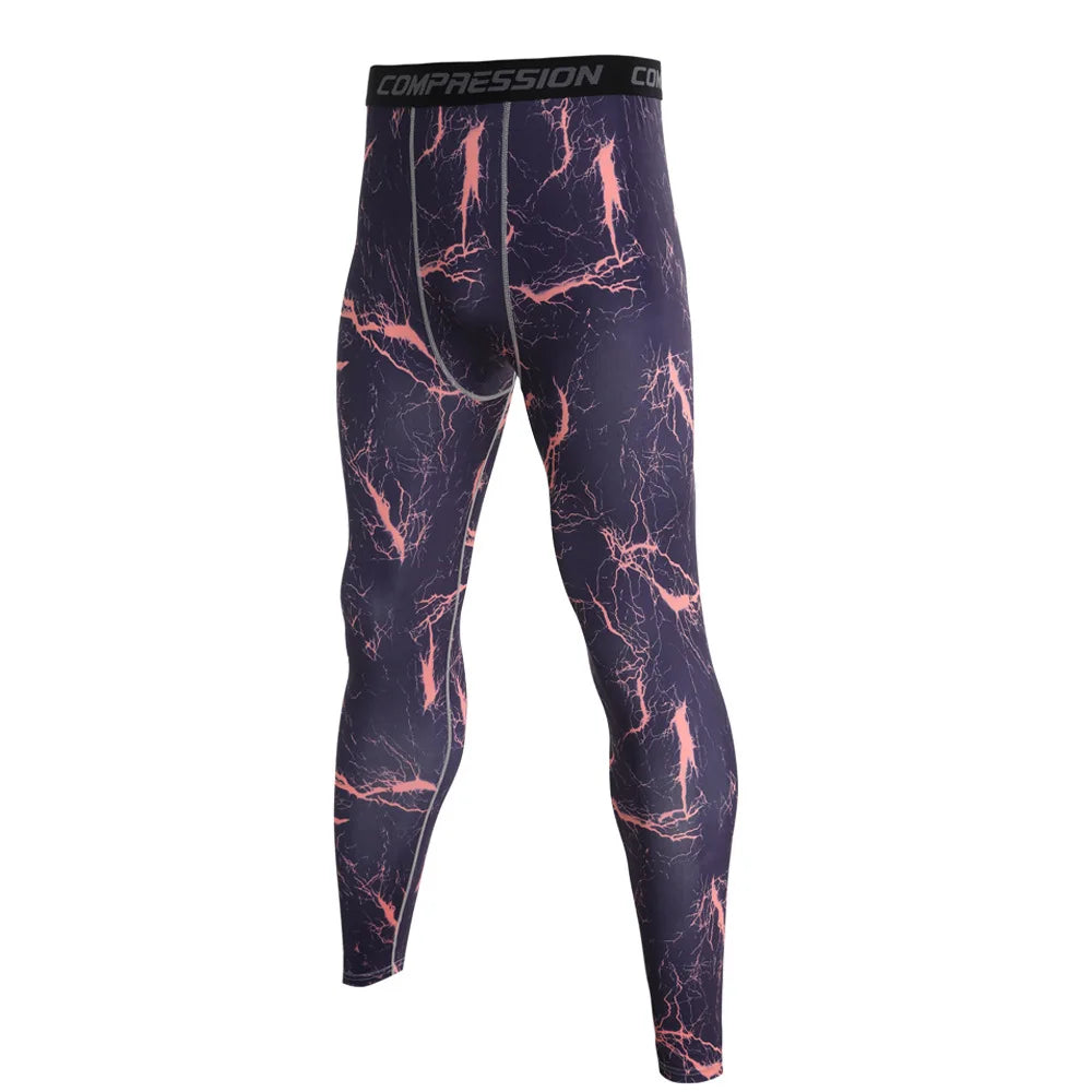 NONECN Camouflage Men Running Leggings Quick Dry Training Tights