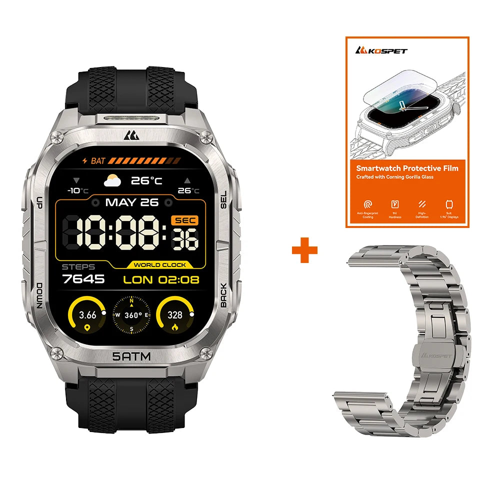 Kospet Tank M4C Rugged Smartwatch for Men With GPS