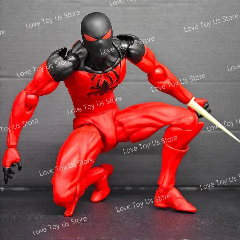 In Stock Mess Toys Spider Man Symbiote Spiderman Messtoys Black Suit Neighbor Scarlet Spider Anime Action Figure Gifts Toys