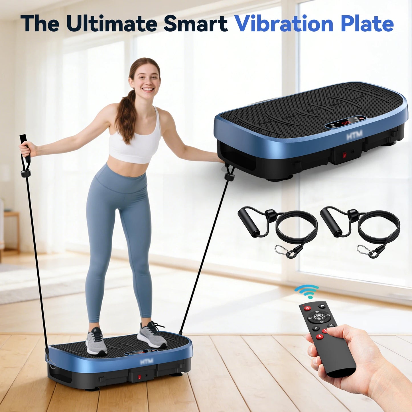 HTM Vibration Platform Fitness Plate 120 Levels Silent Non Slip