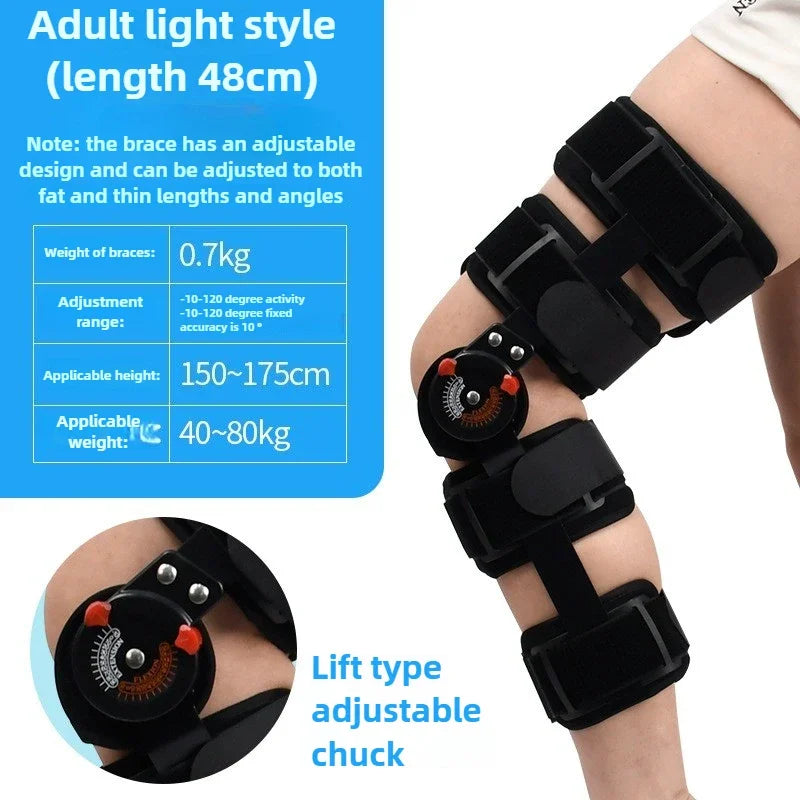 Adjustable Knee Brace Hinged Support Carbon Fiber Stay For Post Surgery Recovery