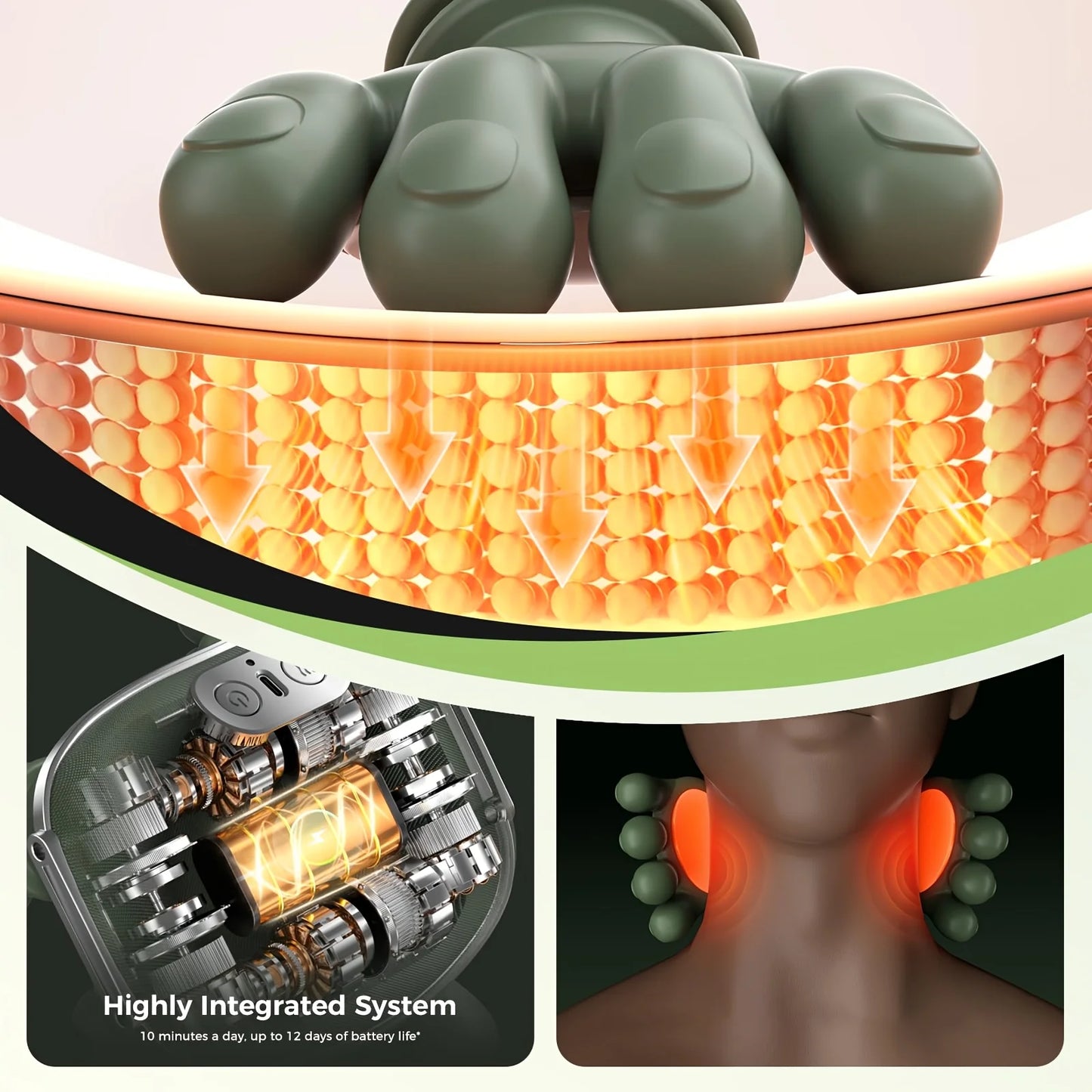 Shoulder and Neck Massager With Kneading and Heat Therapy