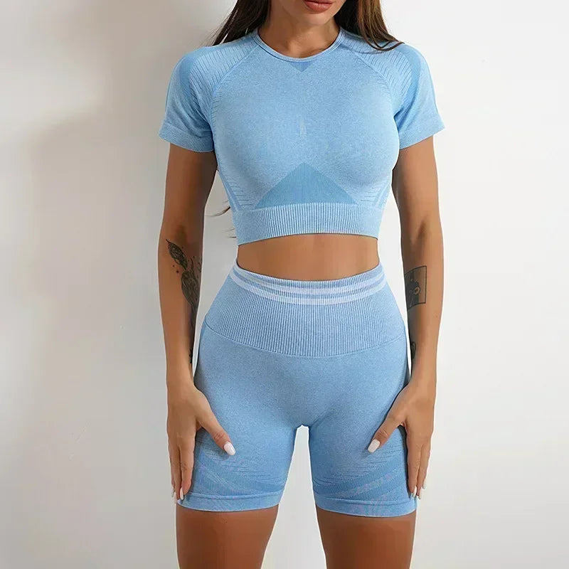 Dailou Seamless Yoga Set High Waist Workout Wear For Women
