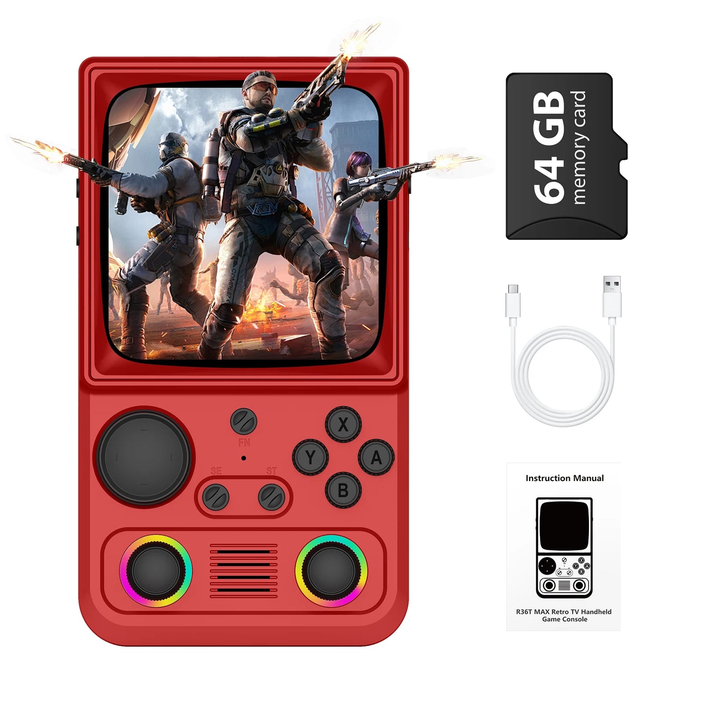 AQHH AISLPC R36T MAX Retro Handheld Console EmuELEC