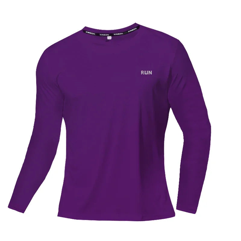 Ice Silk Quick Dry Long Sleeve T Shirt For Outdoor Running