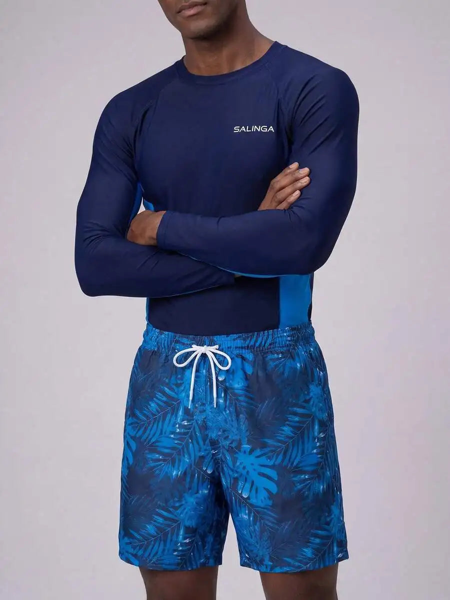 Mens Rash Guard And Swim Shorts Set For Beachwear Essentials