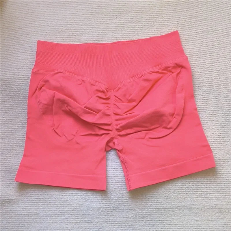 Women's Gym Running Shorts Scrunch Butt Seamless Biker Cycling