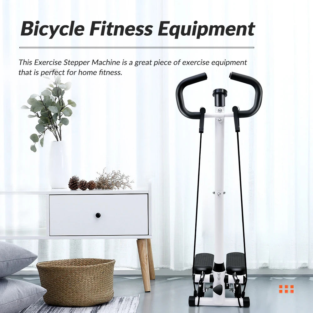 Home Fitness Stepper Machine With LCD Display And Resistance Bands