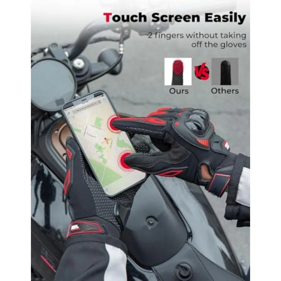 Motorcycle Gloves For Men Women Touchscreen Anti Slip Dirt Bike Riding