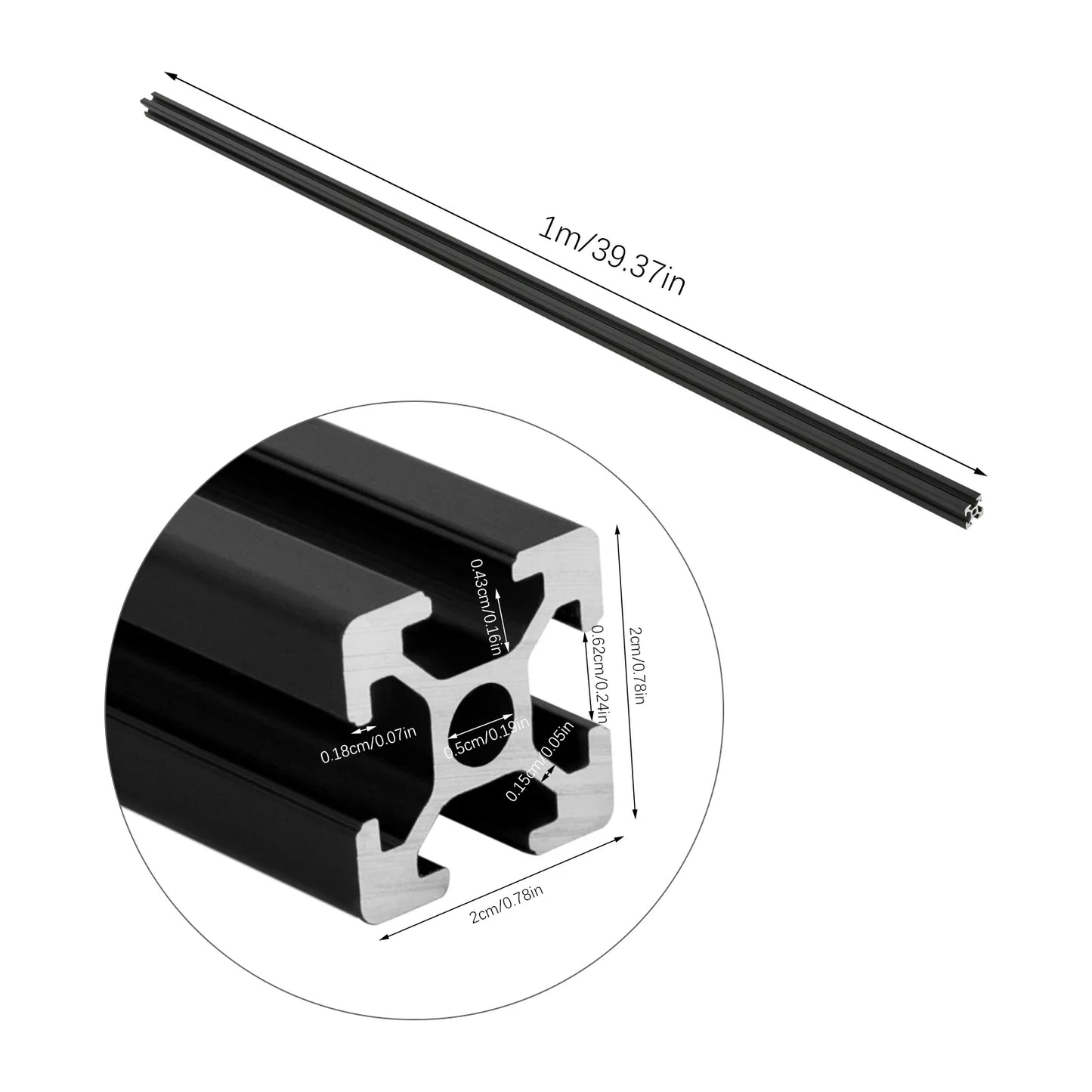 10 Packs T Slot Aluminum Extrusion Linear Rail For CNC Machines