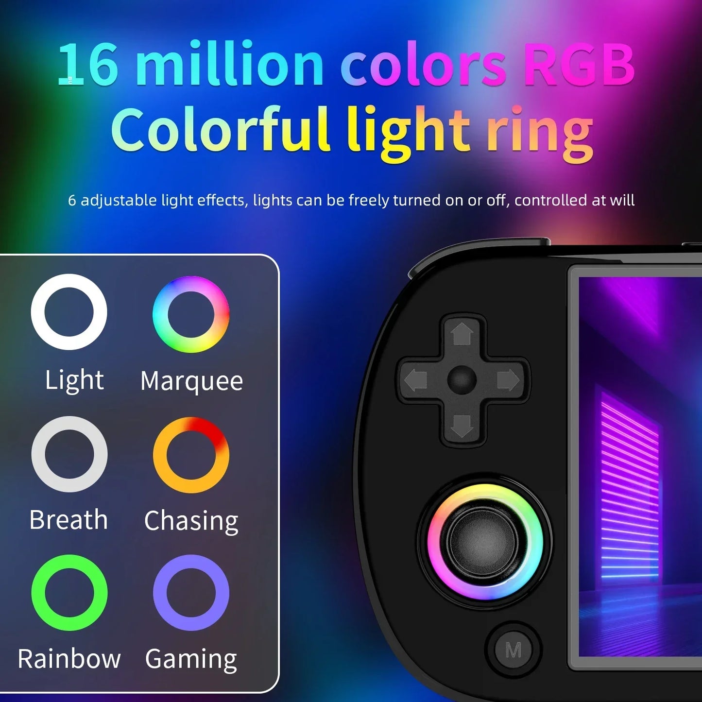 Anbernic RG40XX H Handheld Game Console With RGB Lights