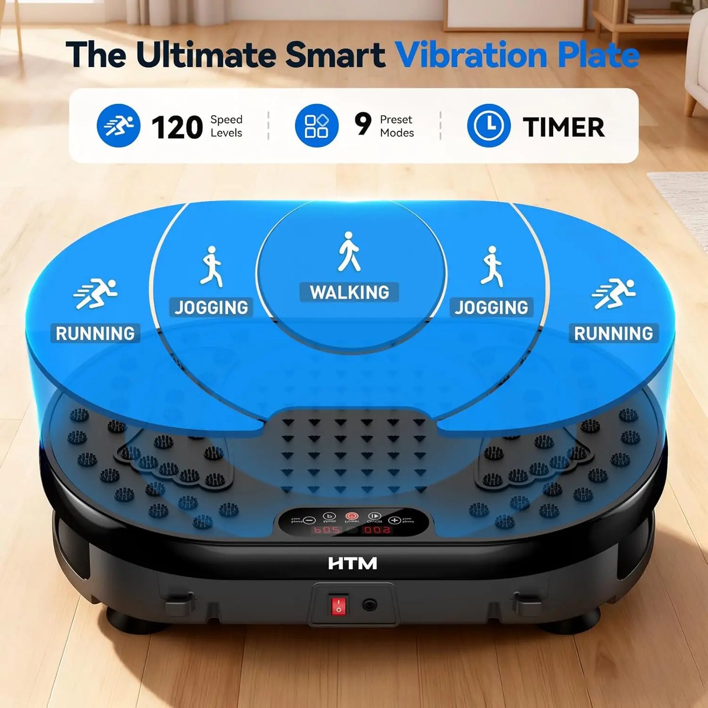 HTMM Vibration Plate Exercise Trainer With 120 Levels