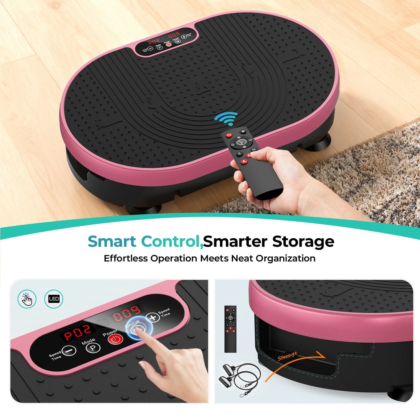 Vibration Plate Whole Body Exercise Machine With 120 Levels Remote Control