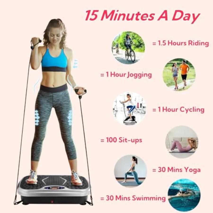 SHXI Vibration Plate 3D Shake Board With Resistance Bands