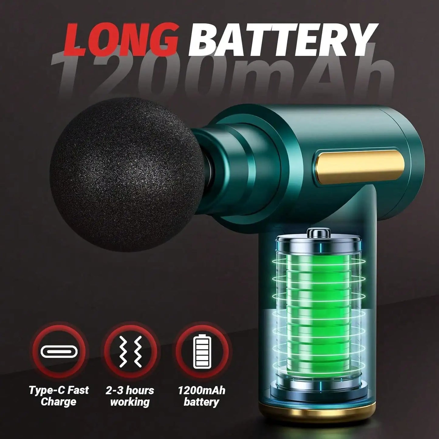 Mini Handheld Deep Tissue Massage Gun For Portable Muscle Recovery