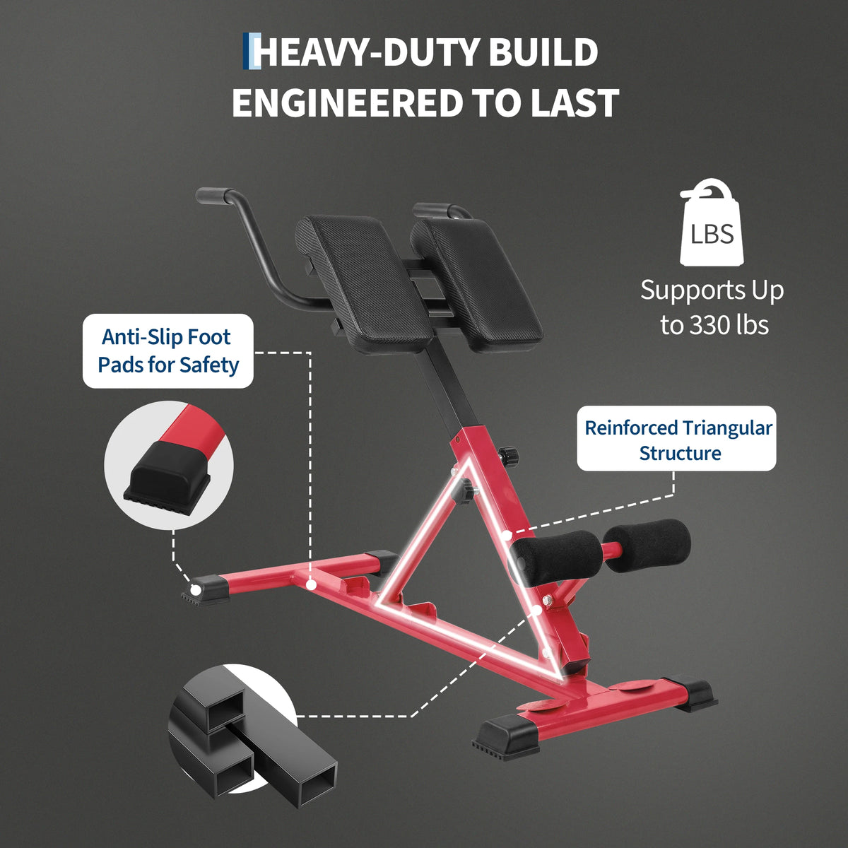 HiMiss Multifunctional Hyperextension Roman Chair Home Gym Equipment