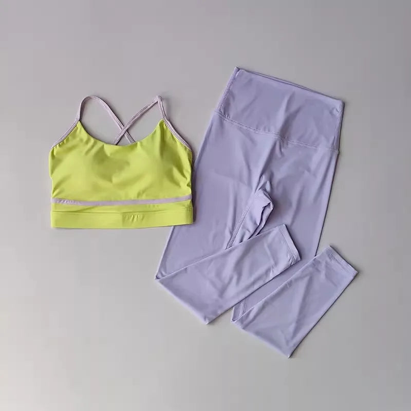 Women's 2-Piece Yoga Set High Waist Leggings And Sports Bra