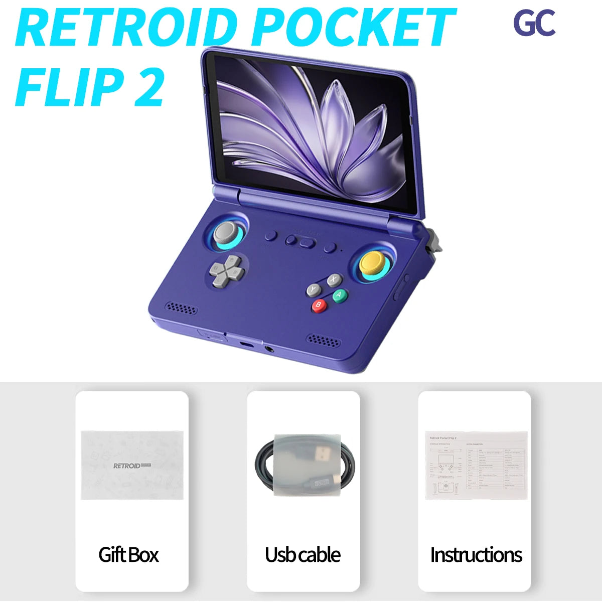 Retroid Pocket Flip2 Handheld Game Console Android 13