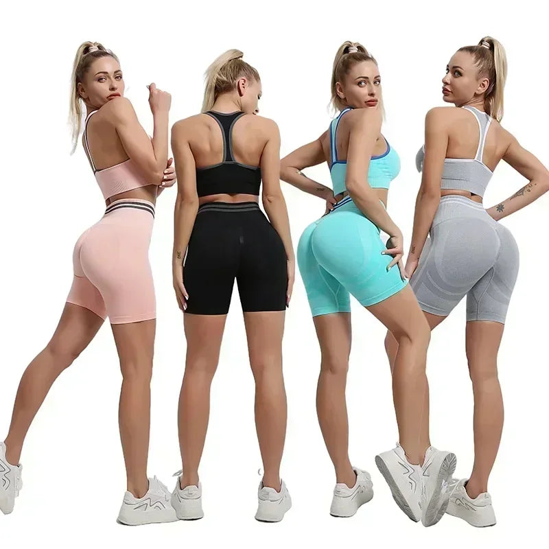 Dailou Seamless Yoga Set High Waist Workout Wear For Women