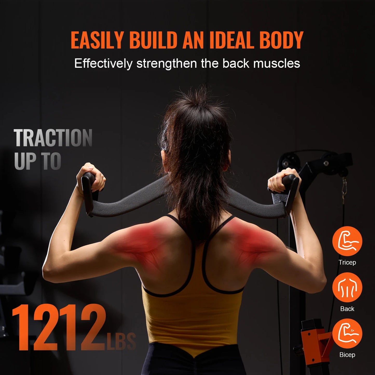 SucceBuy Lat Pulldown Attachment Bar for Cable Machine