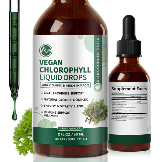 MINCH Chlorophyll Liquid Drops 4X Concentrated Supports Cleansing And Immunity