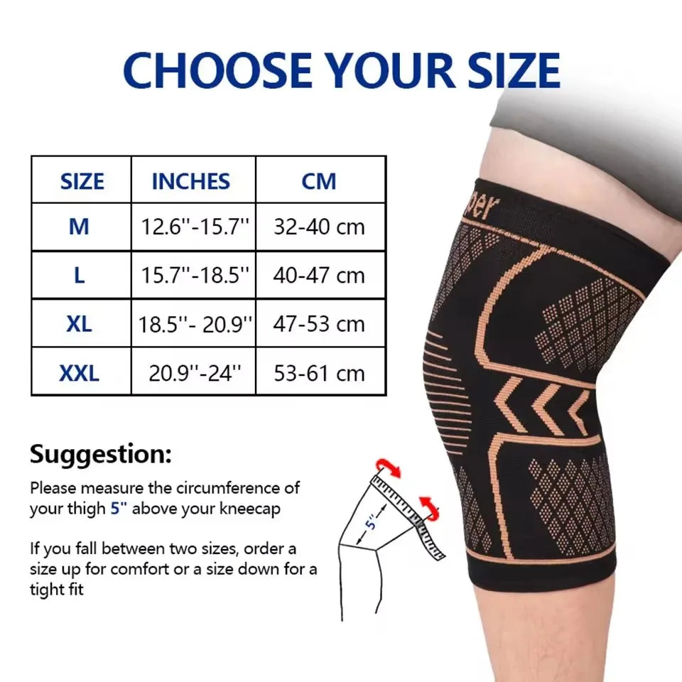 GOBYGO Copper Knee Support Braces Compression Sleeve