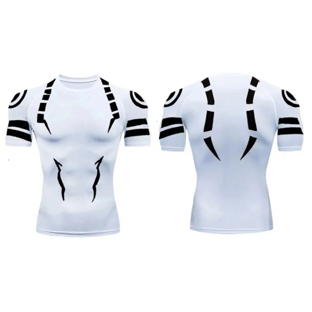 NONECN Jujutsu Kaisen Compression Tee Men Breathable Quick Dry