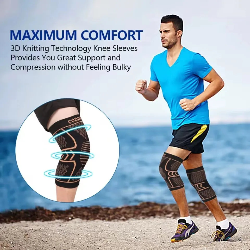 GOBYGO Copper Knee Support Braces Compression Sleeve