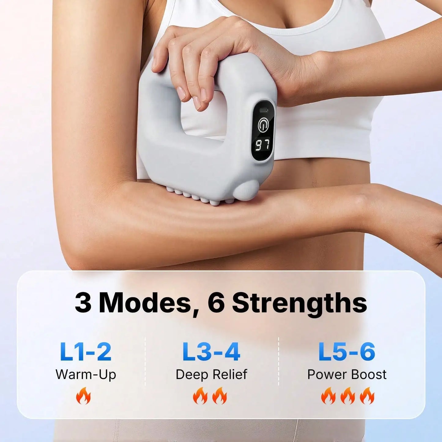 Cordless Vibration Massage Ring 6 Speed Full Body Massager