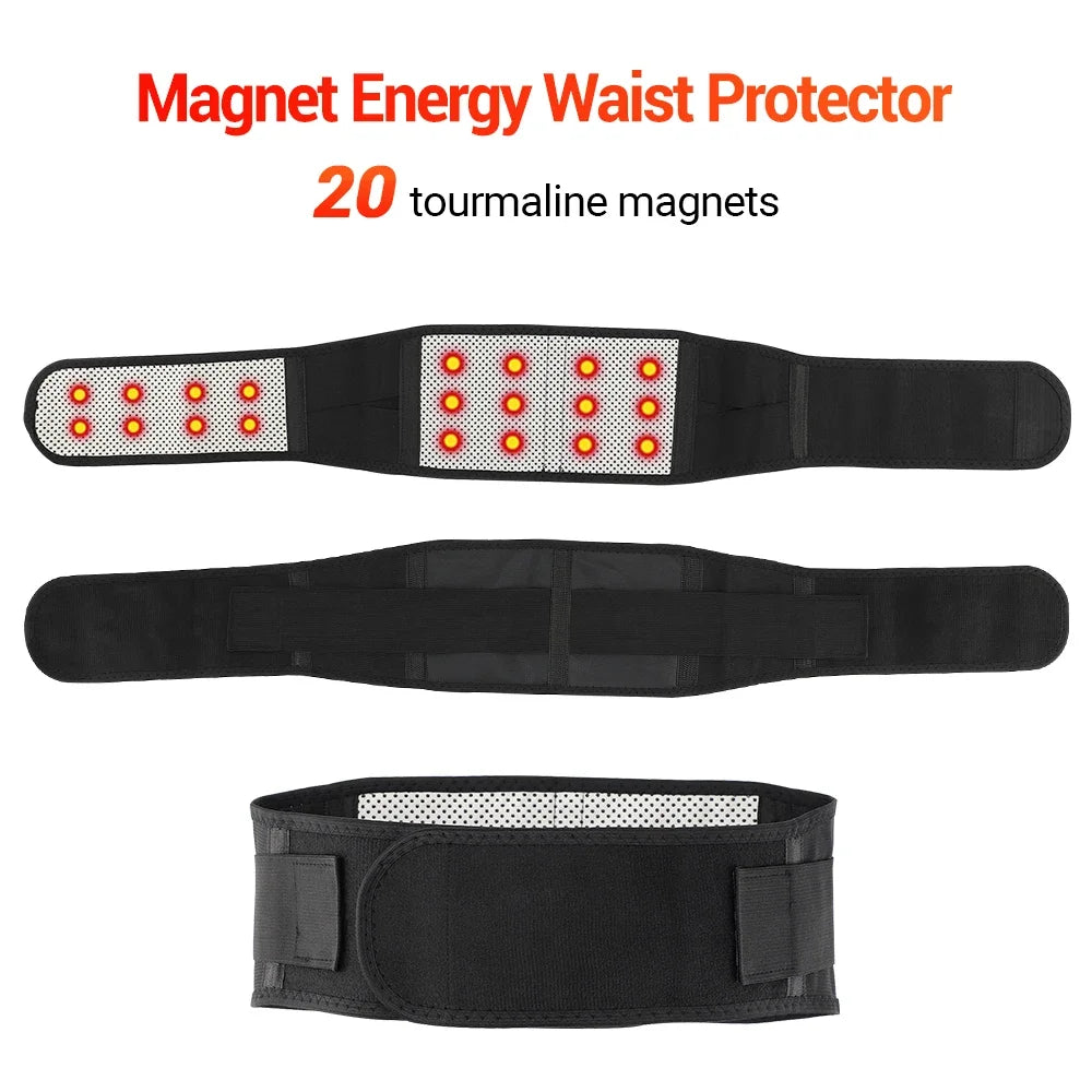 Adjustable Tourmaline Self-Heating Magnetic Back Support Belt Lumbar