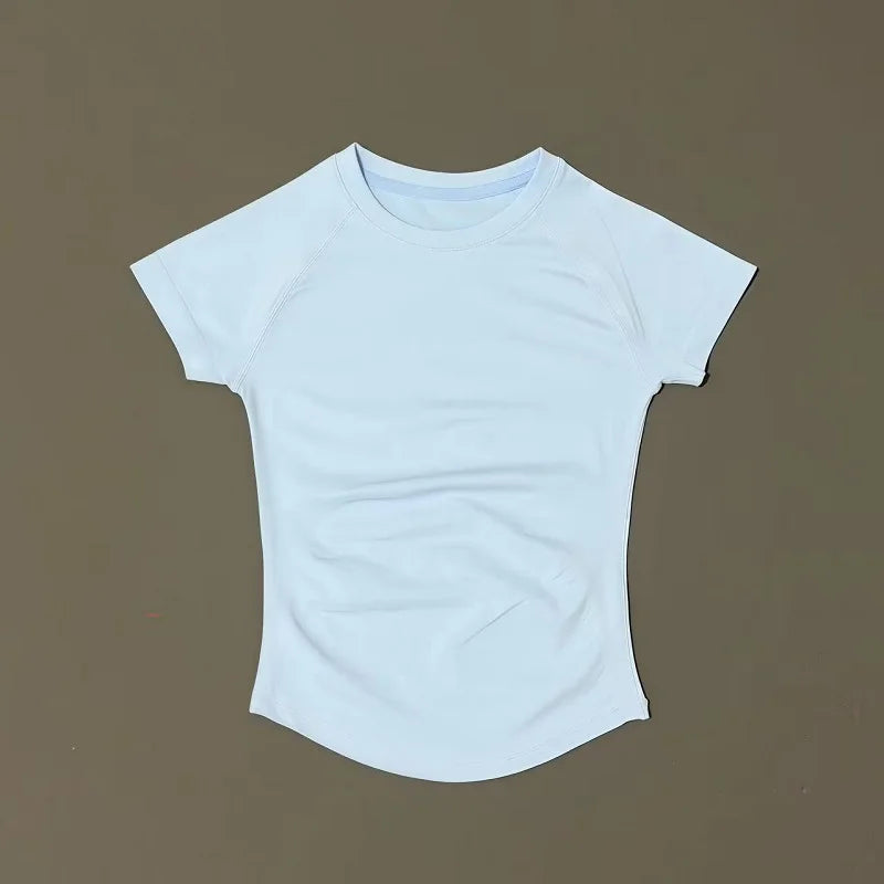 Women's Short Sleeve Running Top Breathable Gym Yoga