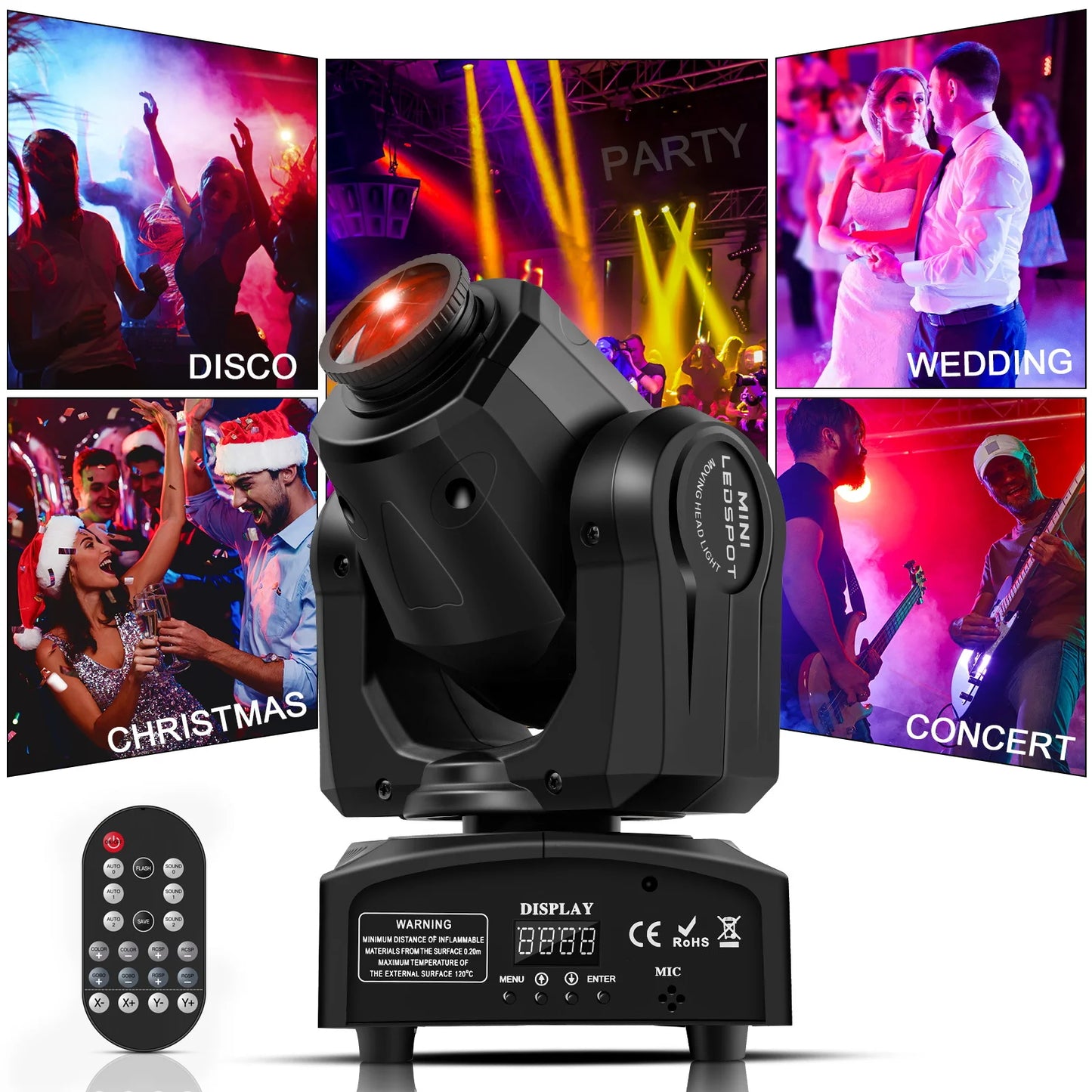 U'King 60W LED Moving Head Light DMX512 Gobo Stage