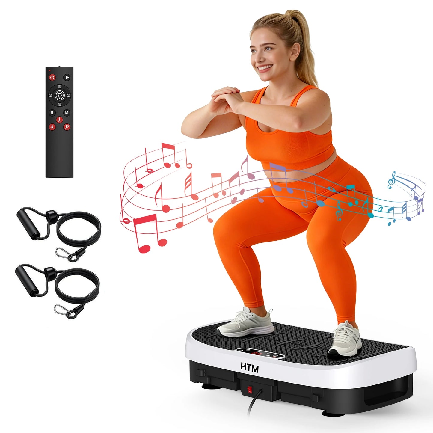HTM Vibration Plate For Whole Body Exercise Bluetooth Remote