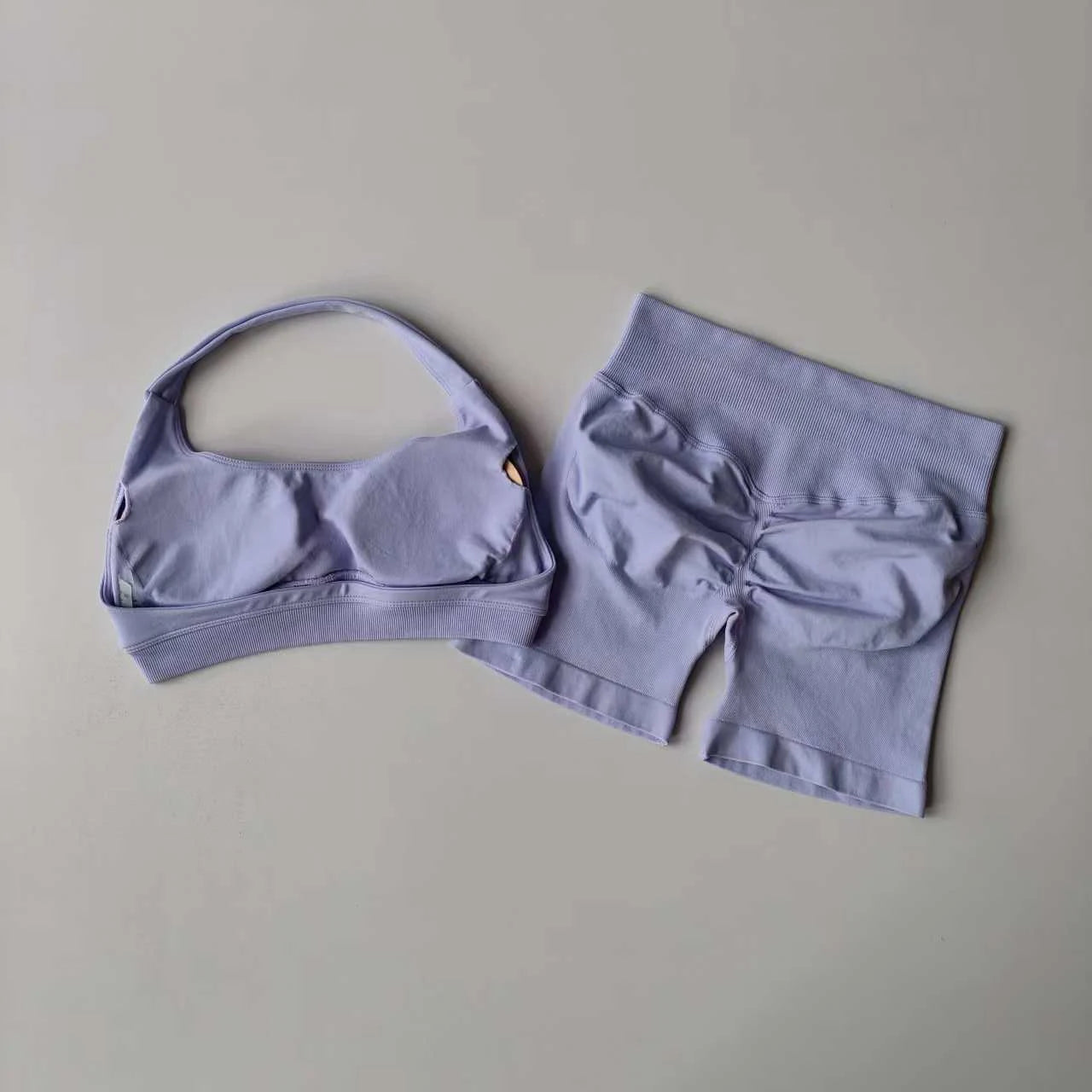 Women's Seamless Yoga Set With Sports Bra And Shorts