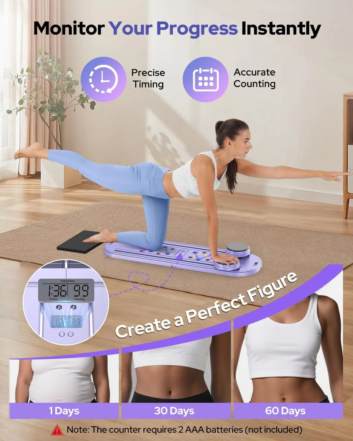 Foldable Pilates Reformer Set 7 in 1 Multi Purpose Equipment