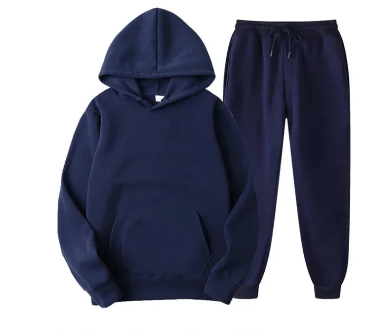 NONECN Men's Hoodie And Jogging Pants Tracksuit For Outdoor Activity