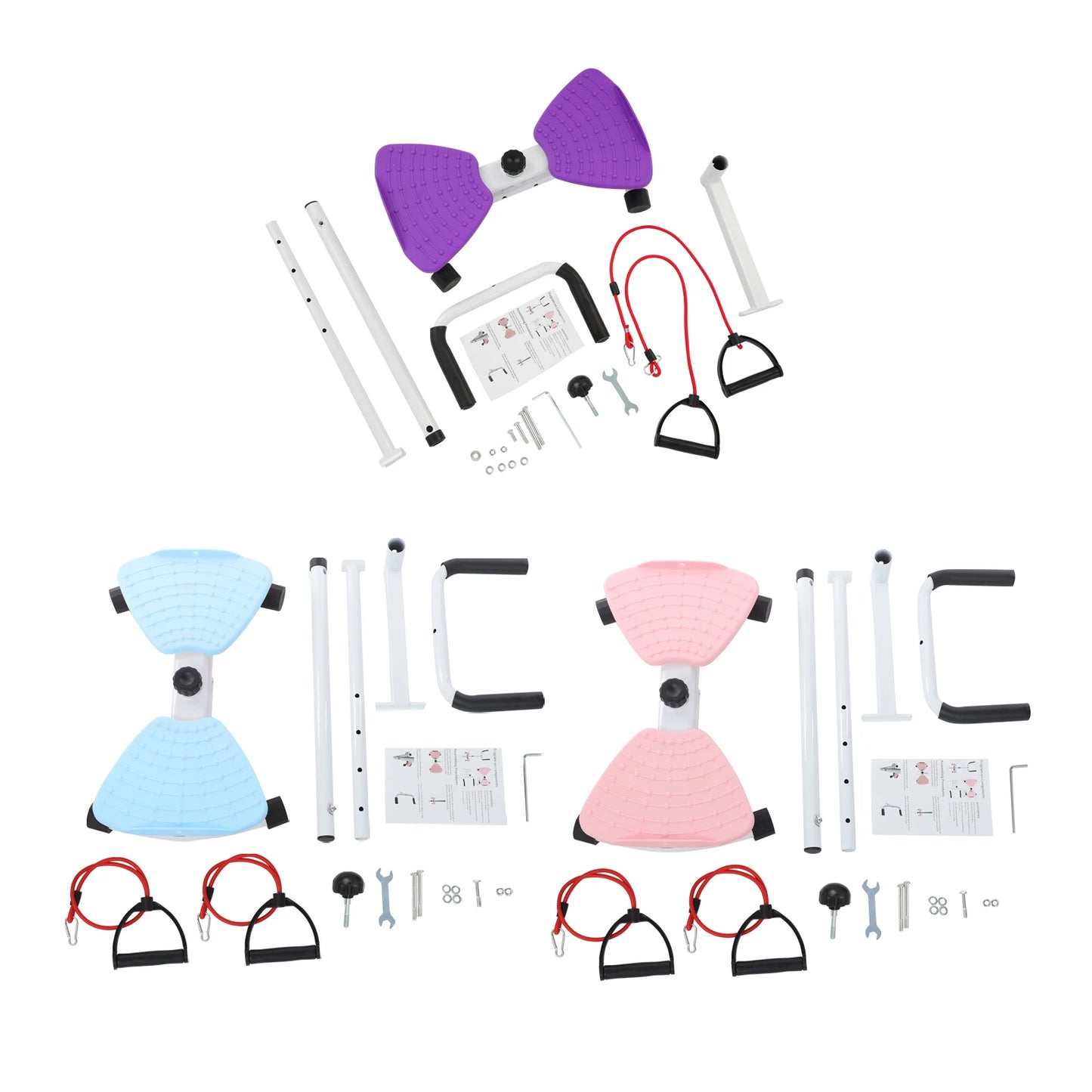 Noiseless Waist Twister Board With Handrail For Men And Women