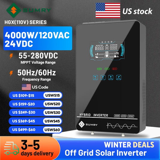 SUMRY Off Grid Solar Inverter 24V MPPT Pure Sine Wave