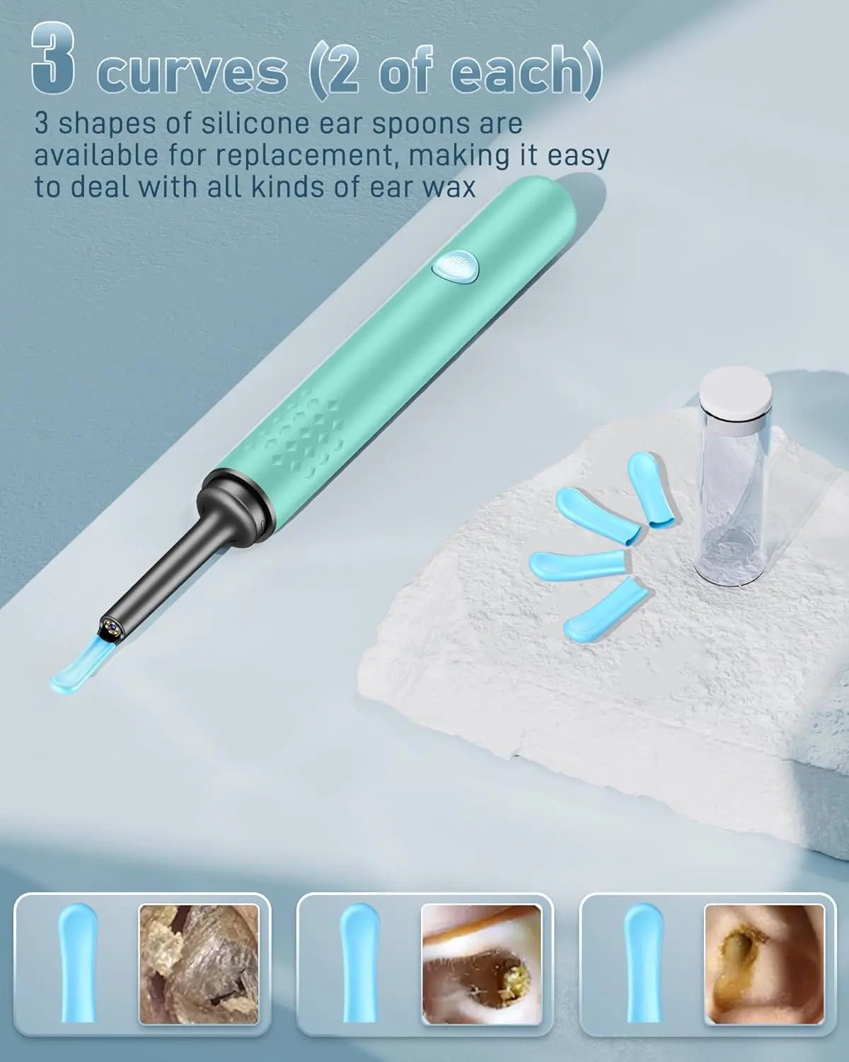 Ear Wax Removal Camera Tool 1080P HD Lens With Lights