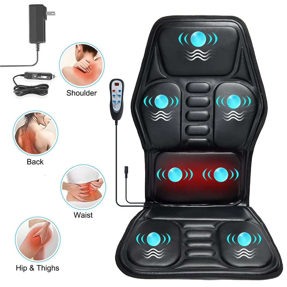 HOMEMASSA Massage Chair Pad With Heat And Nine Modes Relief