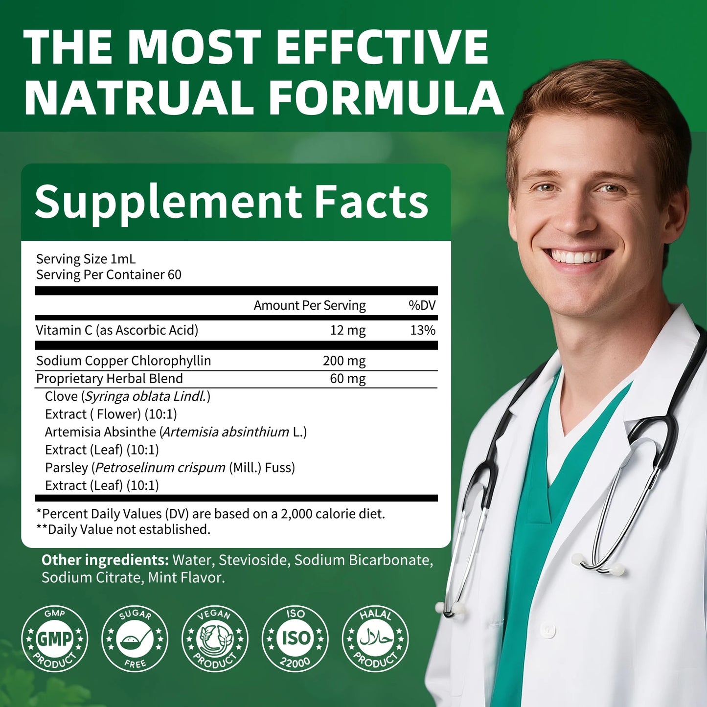 MINCH Chlorophyll Liquid Drops 4X Concentrated Supports Cleansing And Immunity