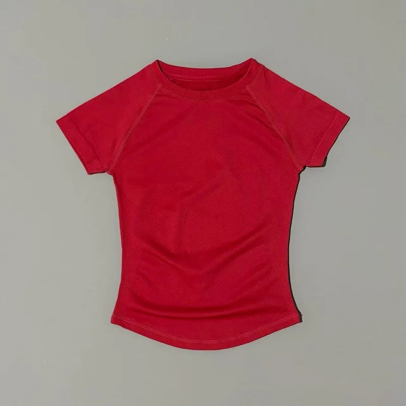 Women's Short Sleeve Running Top Breathable Gym Yoga