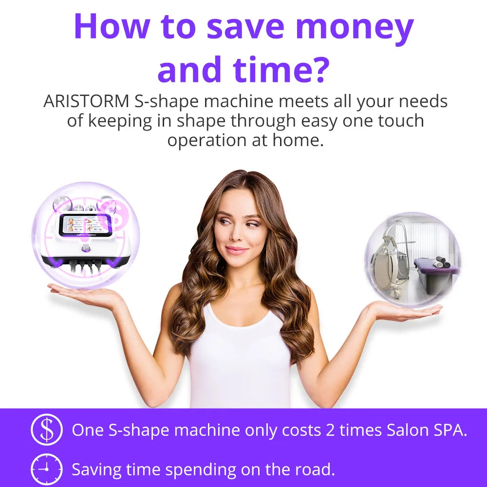 S Shape Ultrasonic Cavitation Machine For RF Skin Tightening