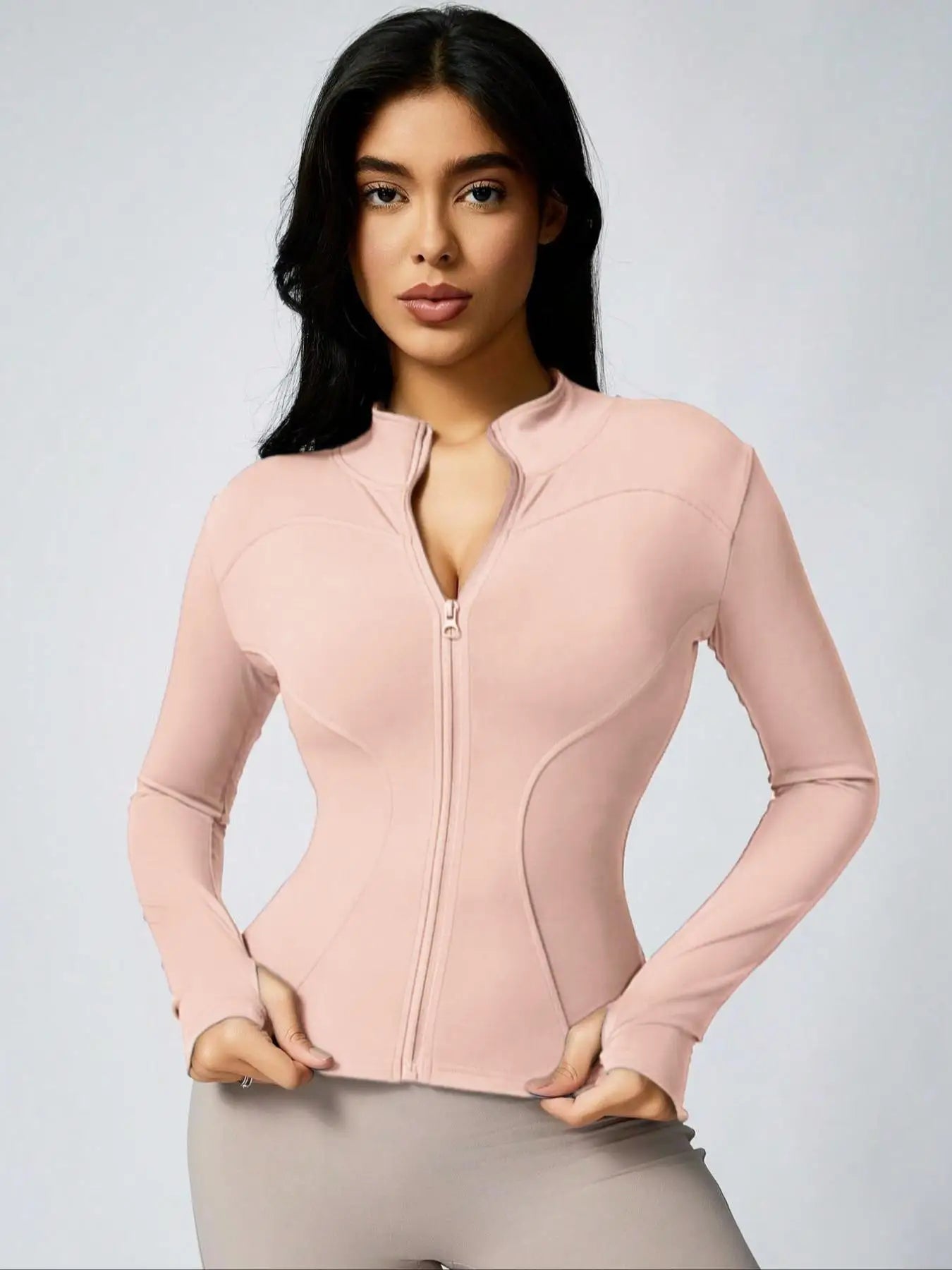 Fitfemme Women's Slim Fit Full Zip Breathable Quick Dry Jacket