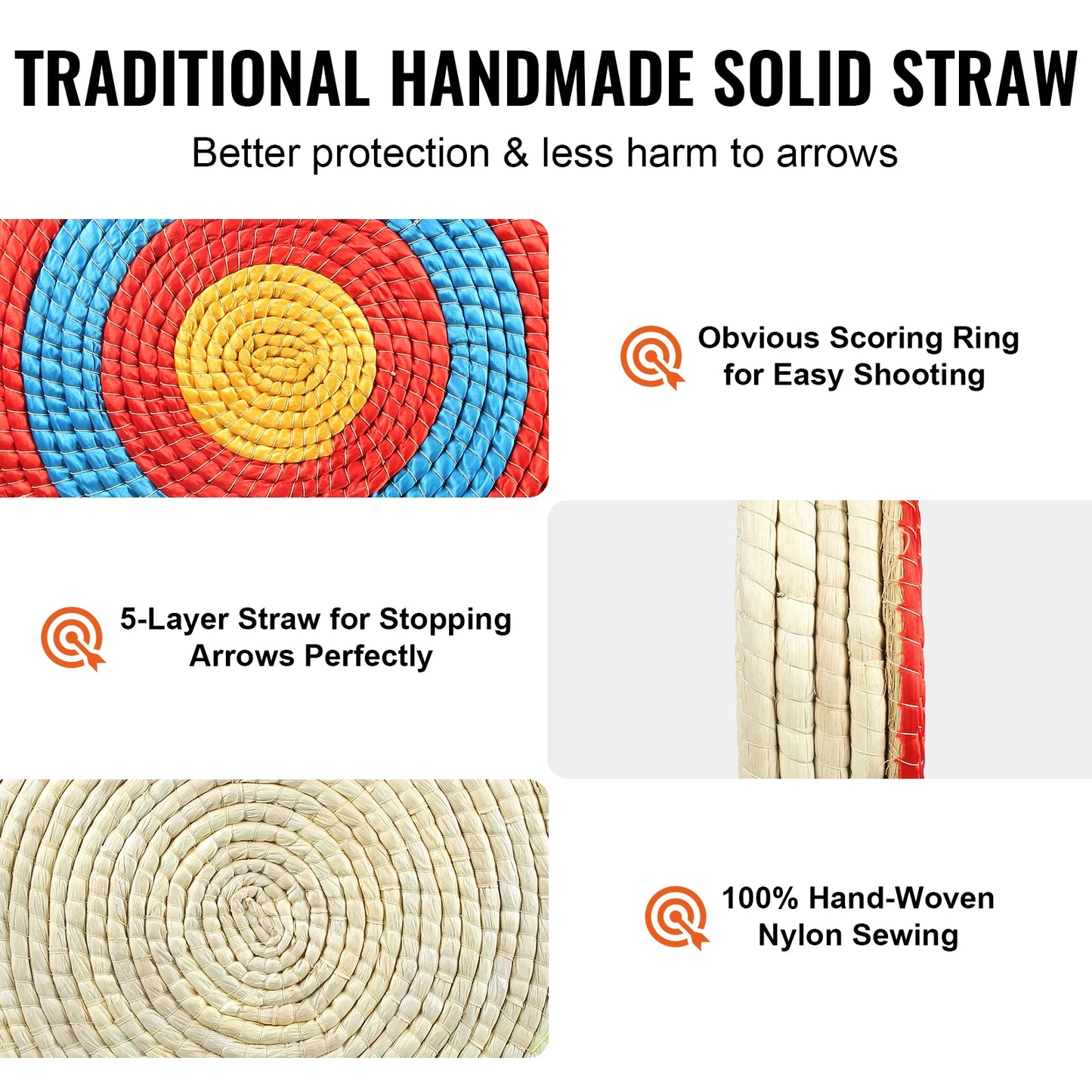 SucceBuy Traditional Round Straw Archery Target For Practice
